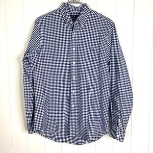 Ralph Lauren Blue and White‎ Gingham Checked Buttondown Shirt SZ L